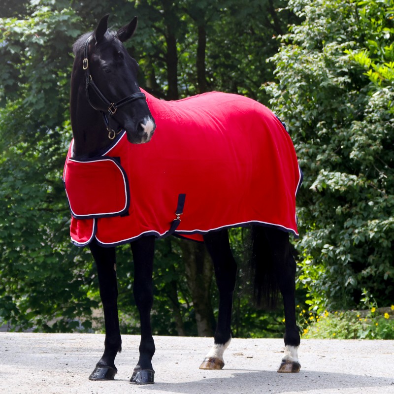 R160 Club Show Rug with Luxury Fluffy Lining in Red